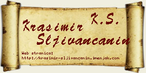 Krasimir Šljivančanin vizit kartica